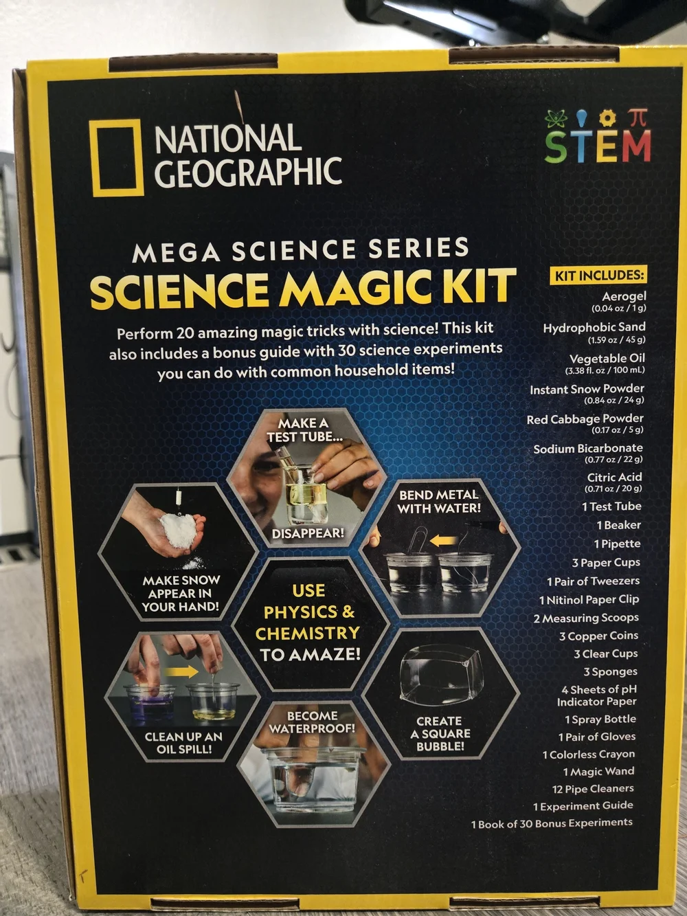 National Geographic Mega Science Series Science Magic Kit - Blue & Yellow